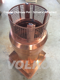 final copper chimny pot assembled